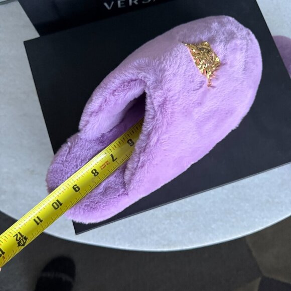 VERSACE Medusa Men's Lavender Faux Purple Slippers, sizes 43, 45 - Picture 14 of 14